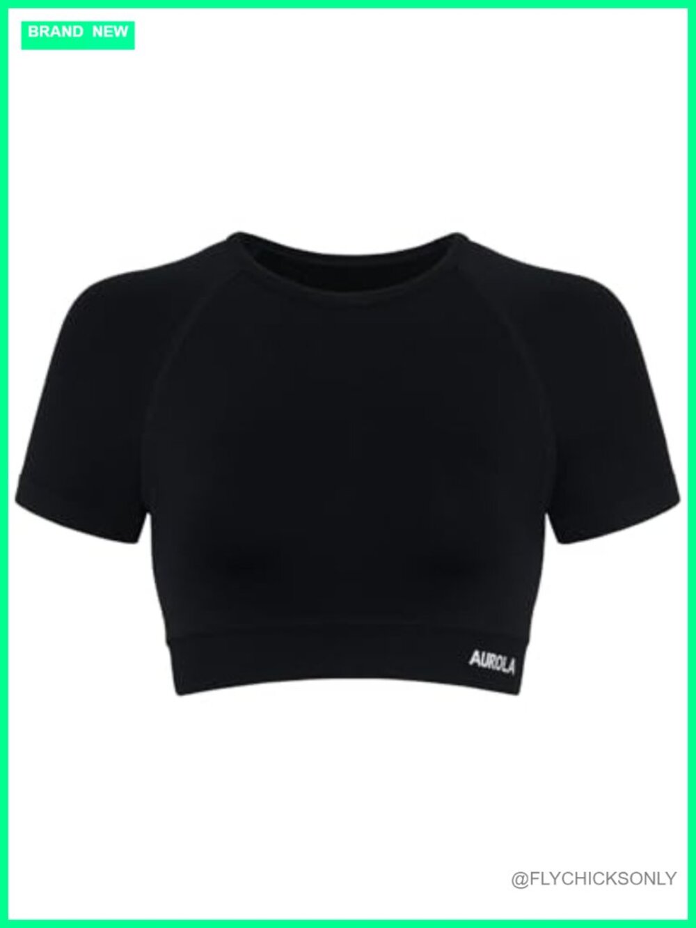 Seamless Crop Top Short Sleeve Compression Workout T-Shirt